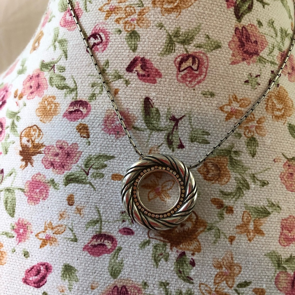 Brighton Silver and Gold Circle Necklace
